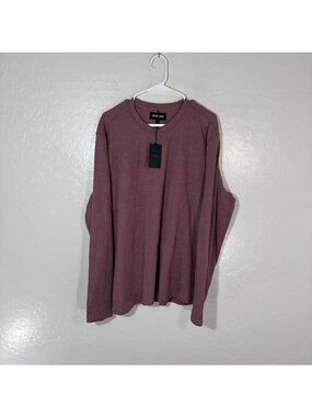 Bonobos Sweater Mens XL Purple Slim Fit Crewneck Ribbed Pullover Casual Shirt